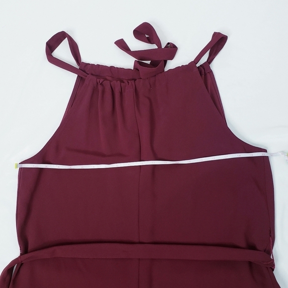 NWT Trina Turk Azar Wide Leg Jumpsuit Sleeveless Jumper Wine - Picture 5 of 11